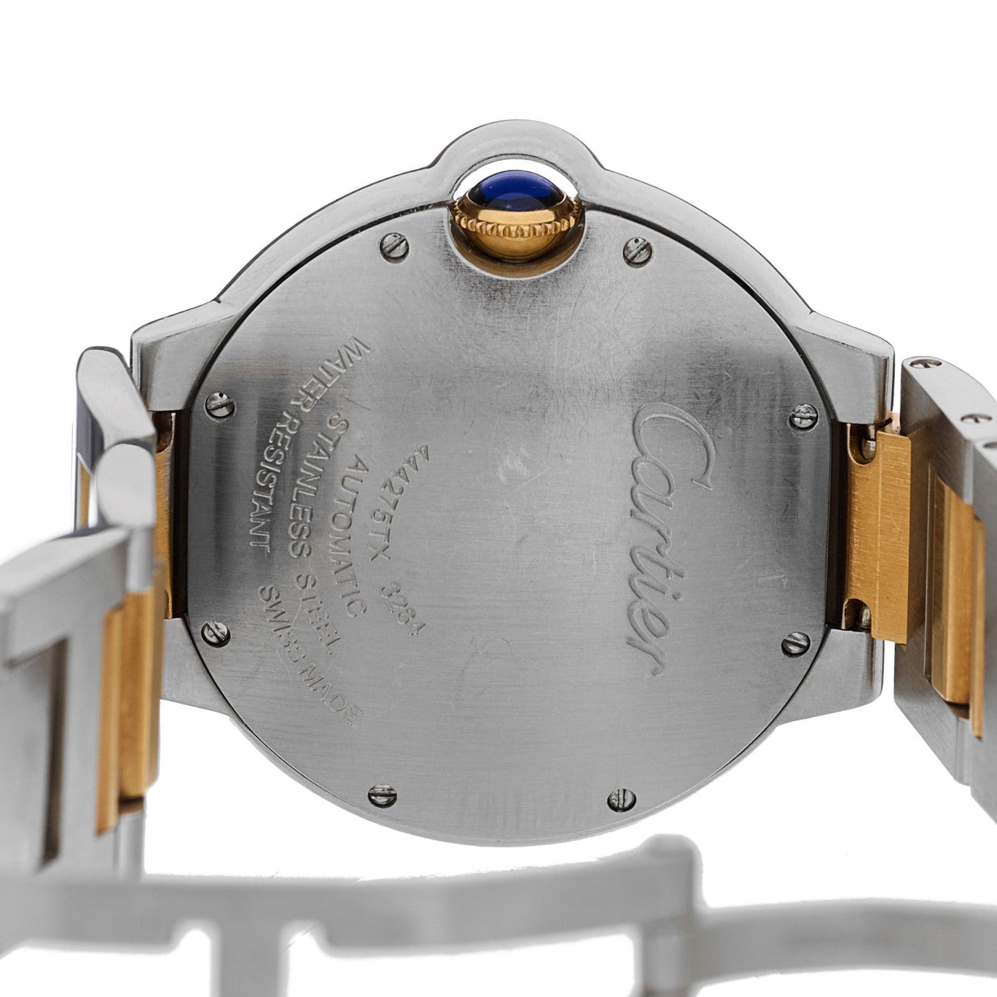 Stainless Steel 18K Yellow Gold 36mm Ballon Bleu De Cartier Automatic Watch