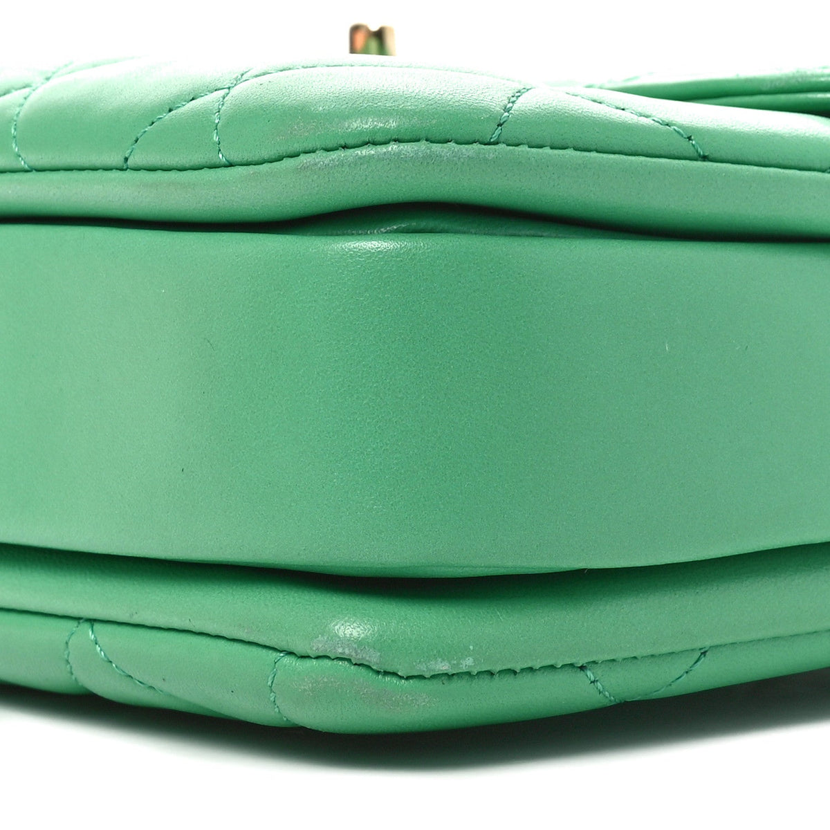 Lambskin Quilted Medium Trendy CC Flap Dual Handle Bag Green