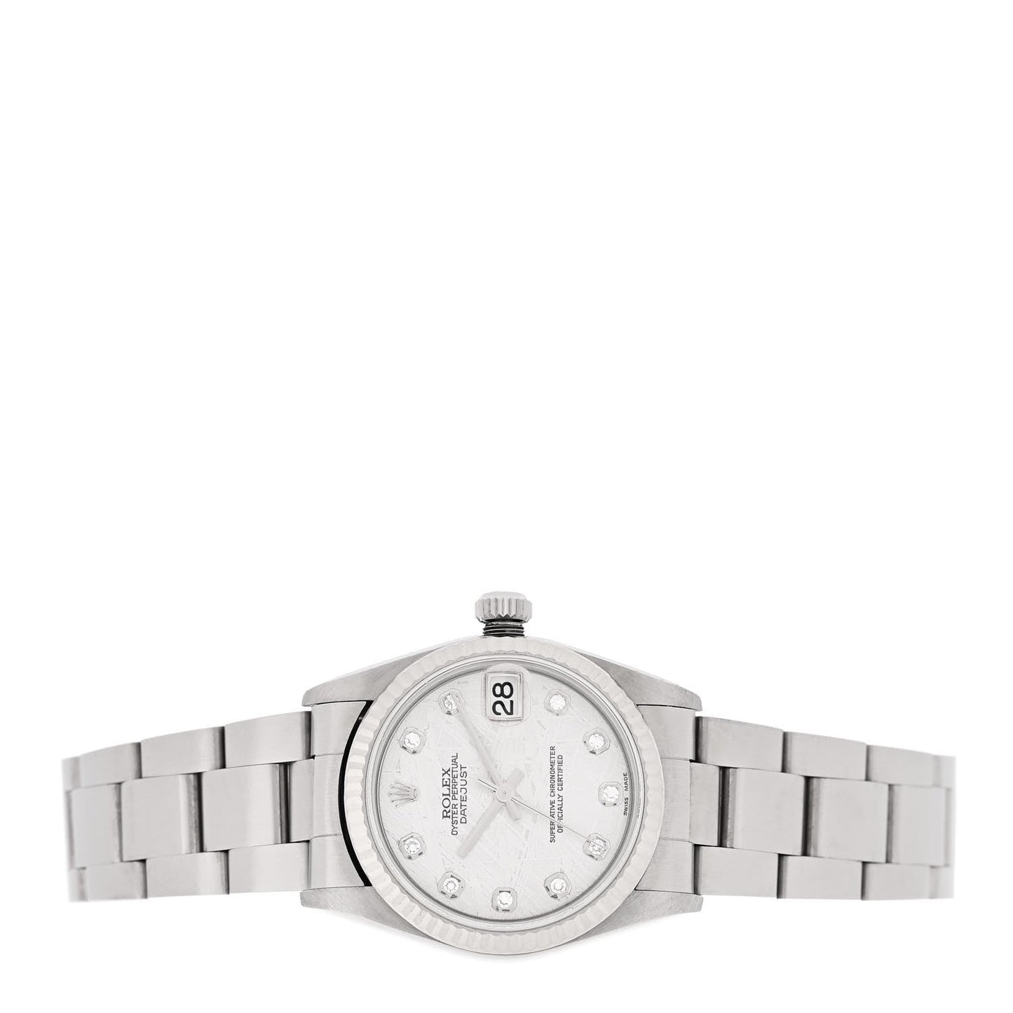 Stainless Steel 18K White Gold Diamond Meteorite 31mm Oyster Perpetual Datejust Watch 78274