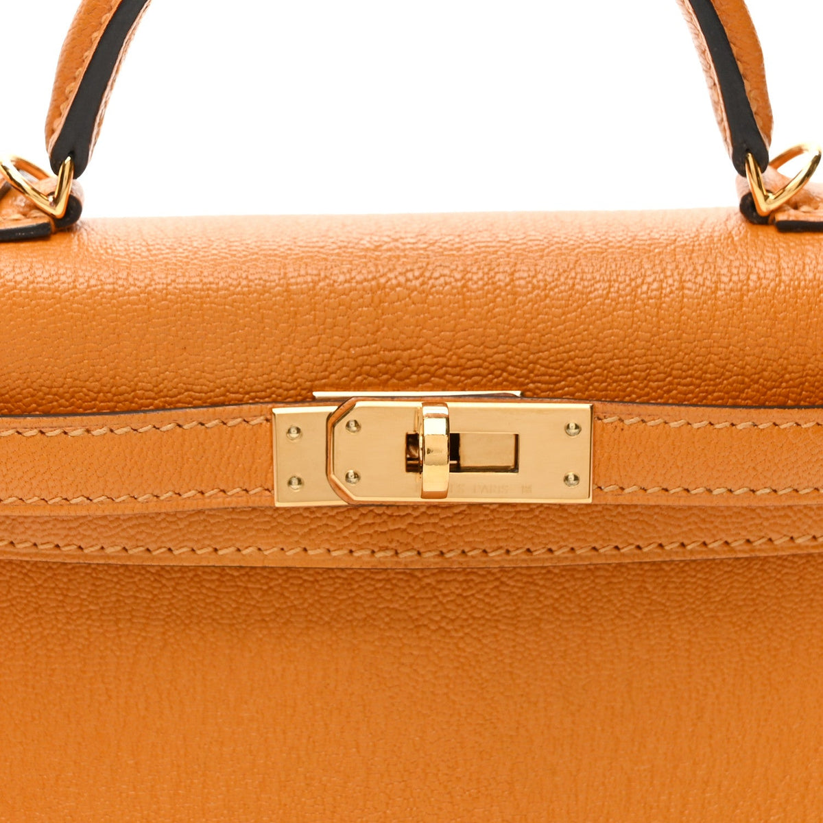 Chevre Chamkila Mini Kelly Sellier 20 Jaune D'or