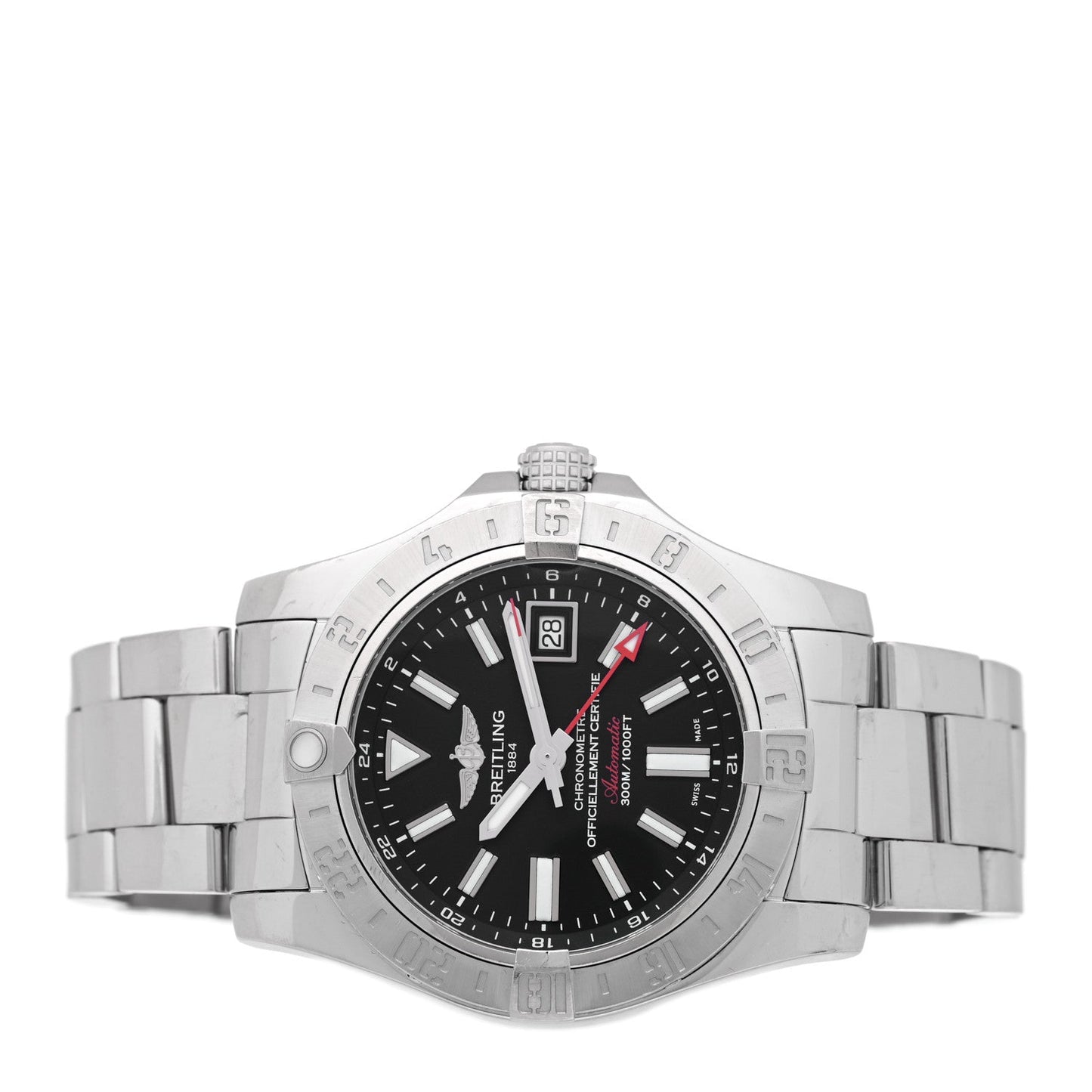 Stainless Steel 43mm Avenger II GMT Automatic Watch Black A32390