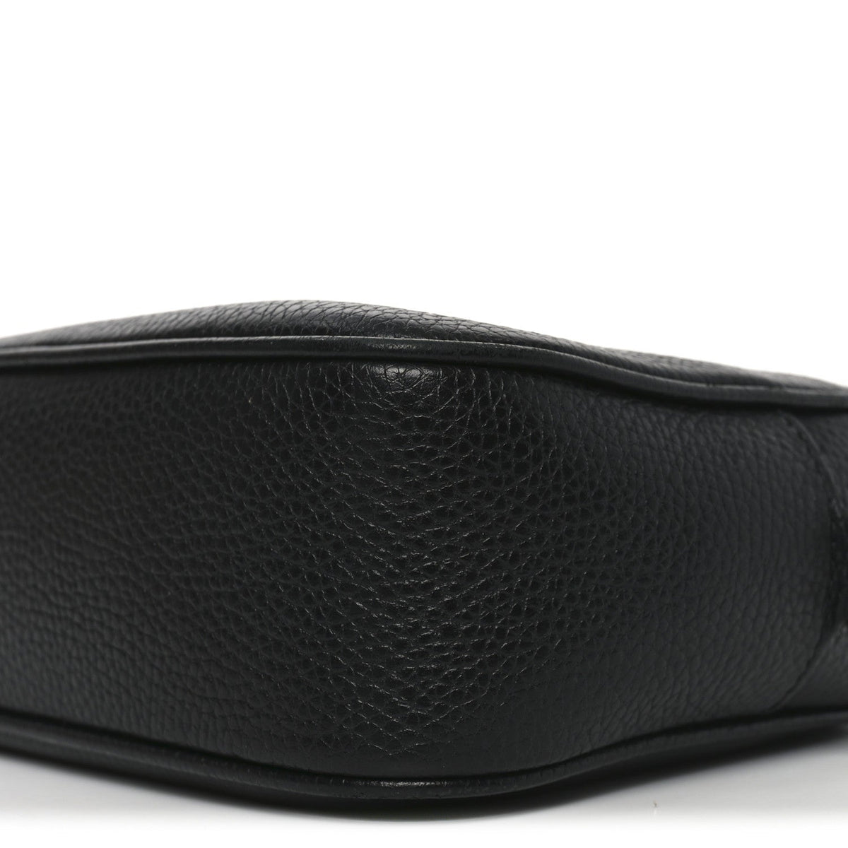 Pebbled Calfskin Small Soho Disco Bag Black