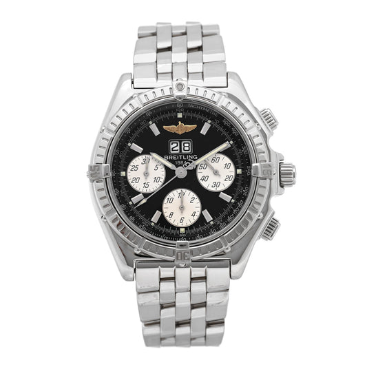 Stainless Steel 44mm Crosswind Automatic Watch Black A44355