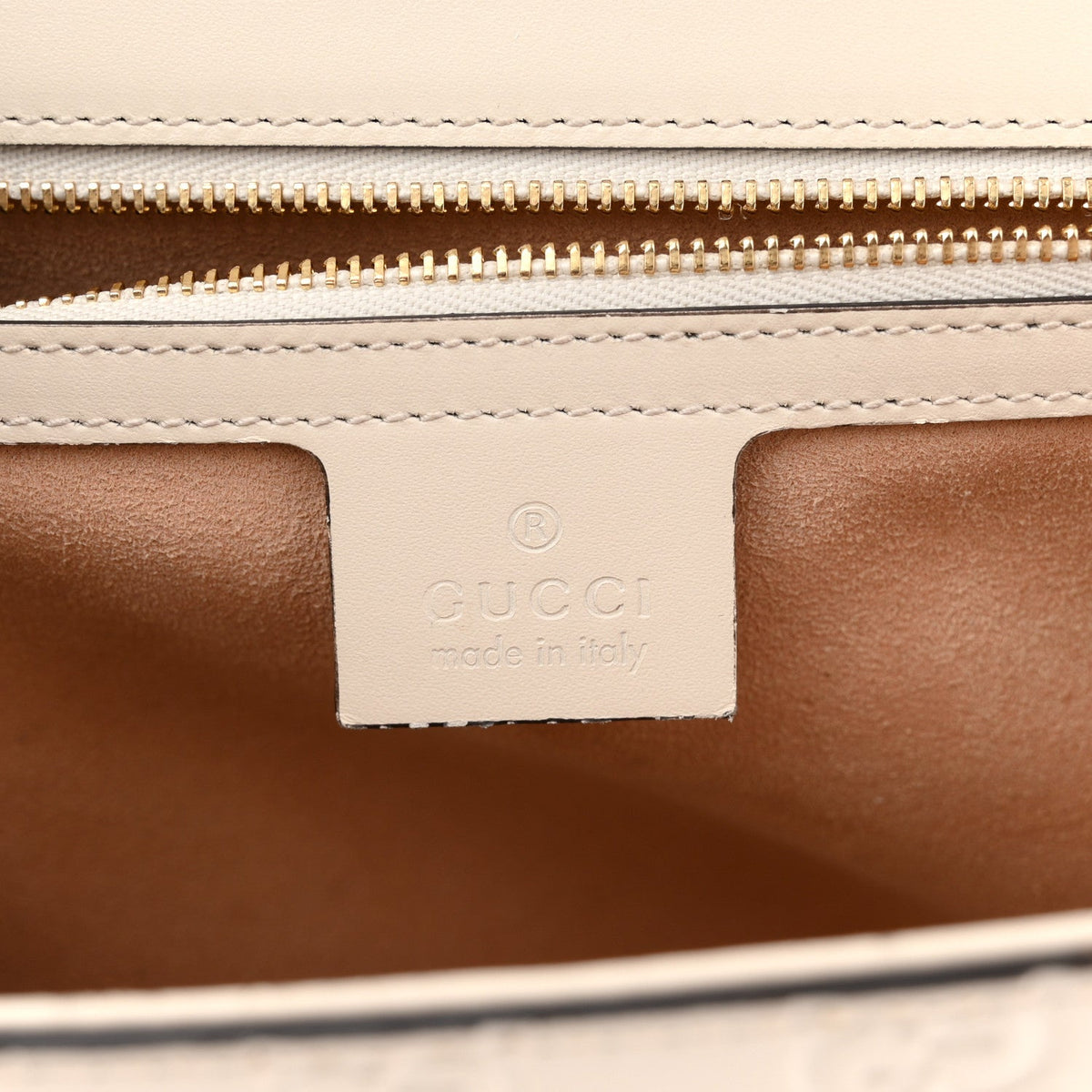 Guccissima Medium Padlock Shoulder Bag Mystic White