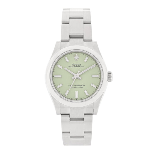 Stainless Steel 31mm Oyster Perpetual Watch Pistachio 277200