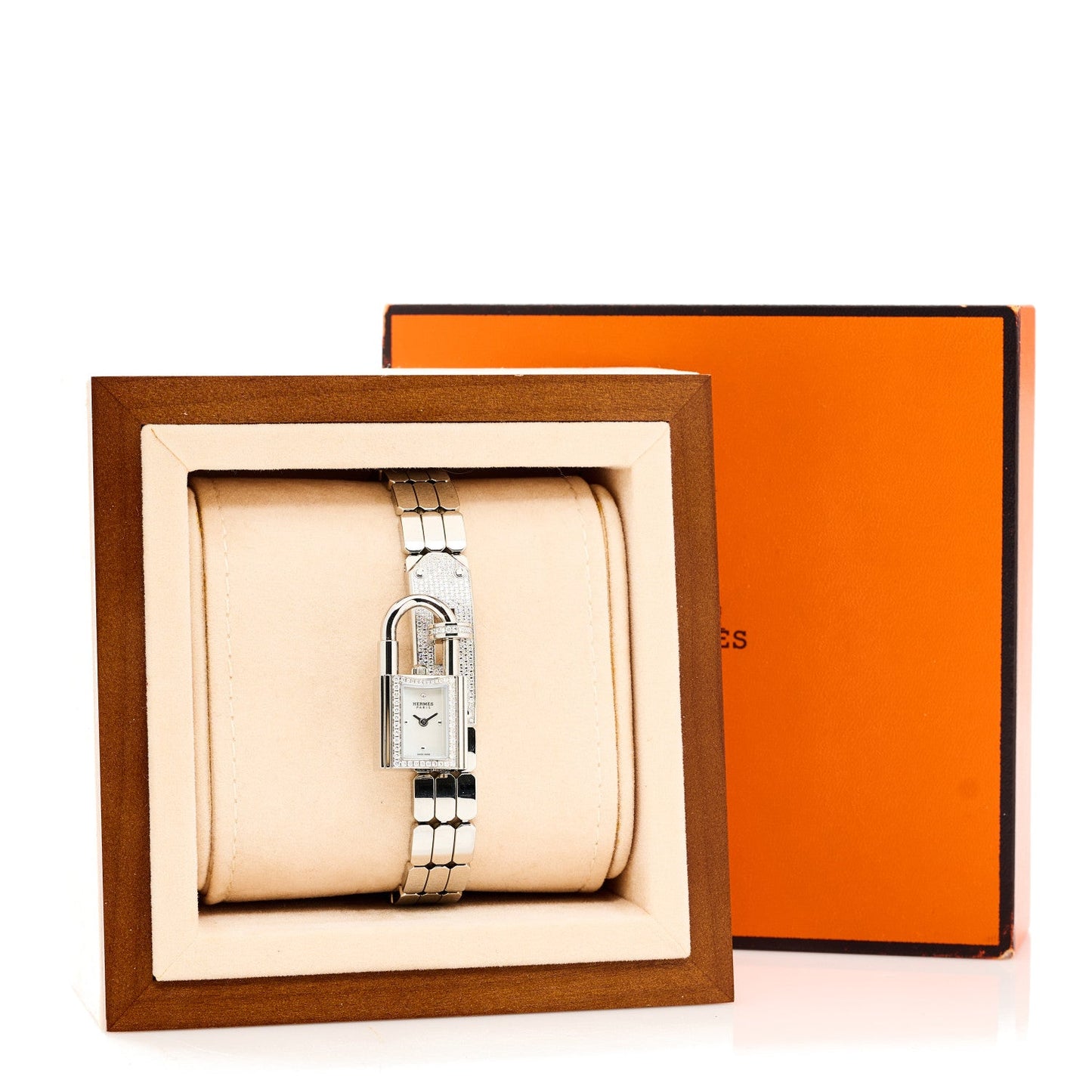 Stainless Steel Diamond Pave 16mm Kelly Quartz Watch