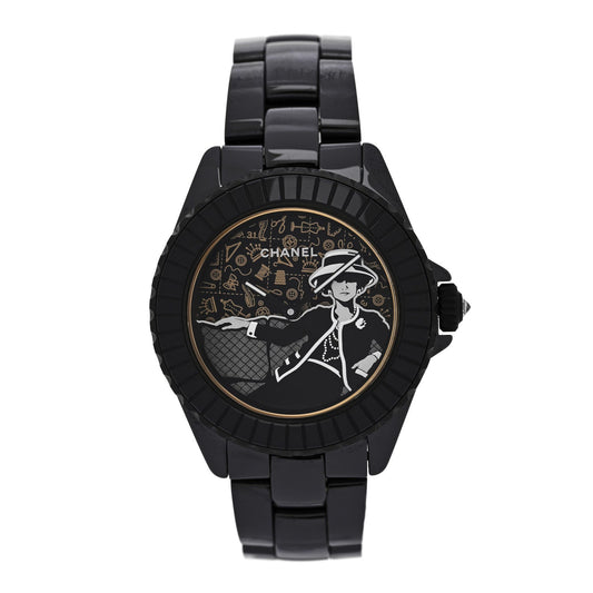 Stainless Steel Ceramic 38mm J12 Limited Edition Mademoiselle Couture Automatic Watch Black