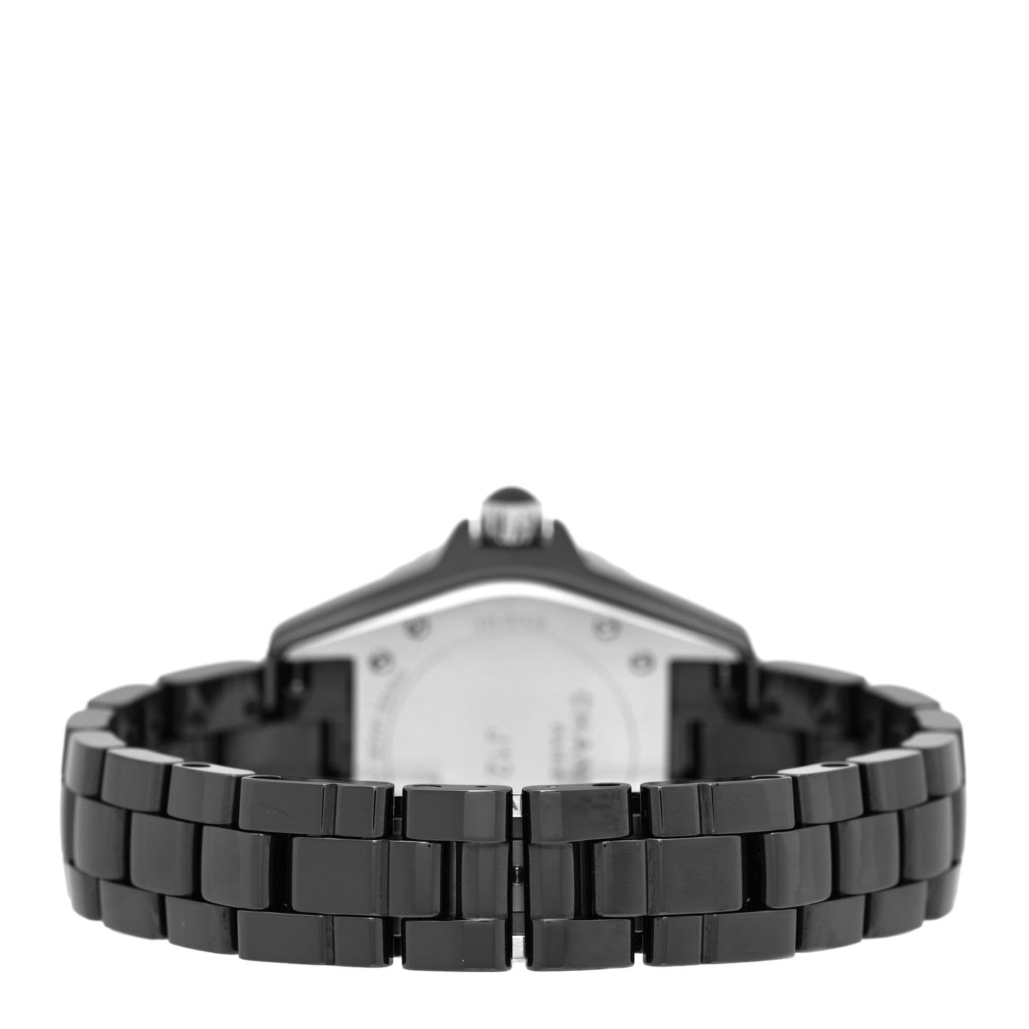 Stainless Steel Ceramic Diamond Dial 33mm J12 Quartz Watch Black