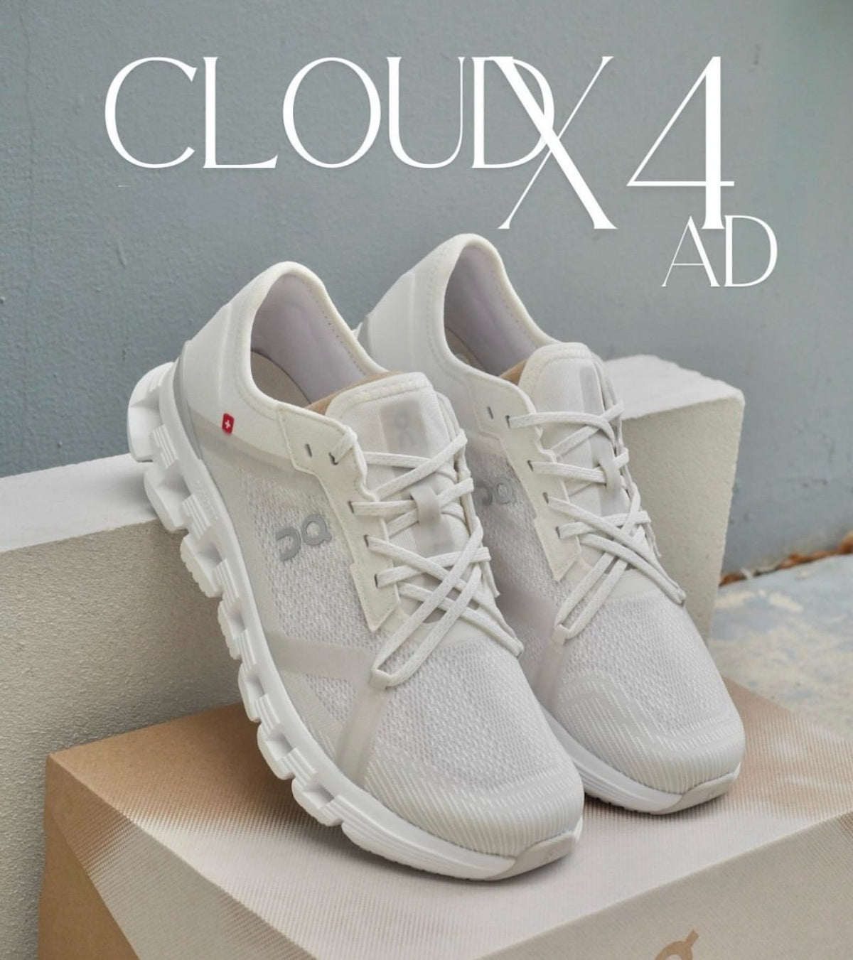 ON Cloud X 4 AD ‘Whiteâ€?