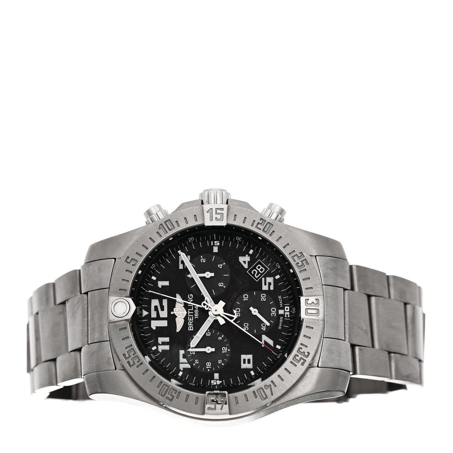 Titanium 43mm Chronospace Evo B60 Chronograph Quartz Watch Black EB6010