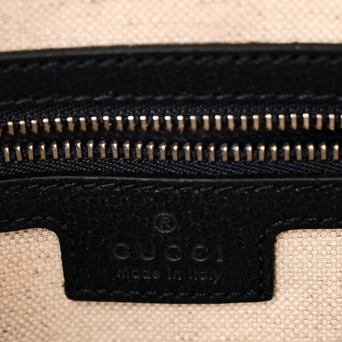 GG Supreme Monogram Web Medium Ophidia Top Handle Bag Beige Blue
