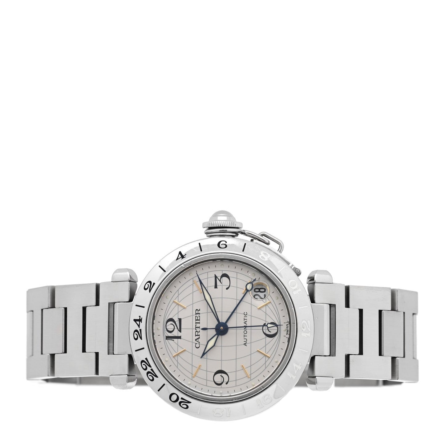 Stainless Steel 35mm Pasha GMT Automatic Watch