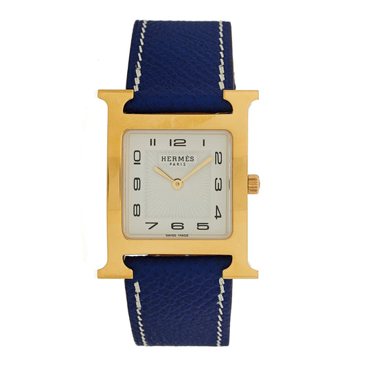 Stainless Steel Epsom 26mm Heure H Hour Quartz Watch Bleu Electrique