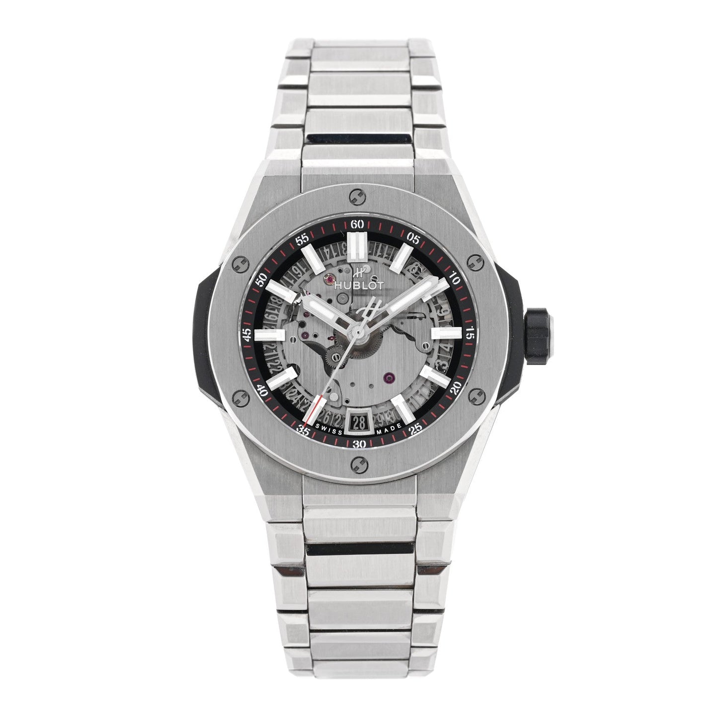 Titanium 40mm Big Bang Integrated Time Only Automatic Watch Silver 456.NX.0170.NX