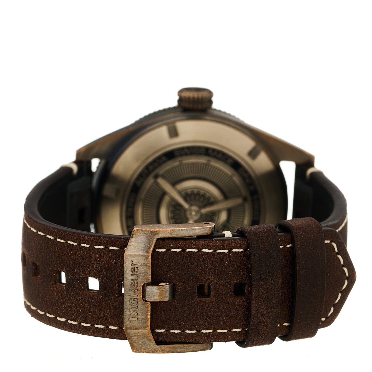 Bronze Calfskin 41mm Autavia Automatic Watch Brown WBE5191