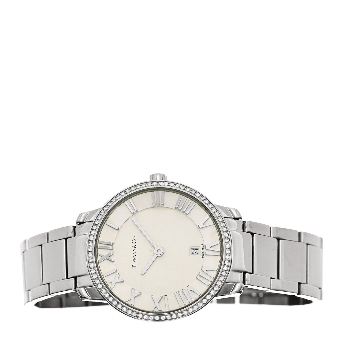 Stainless Steel Diamond Bezel 31mm Atlas 2-Hand Quartz Watch