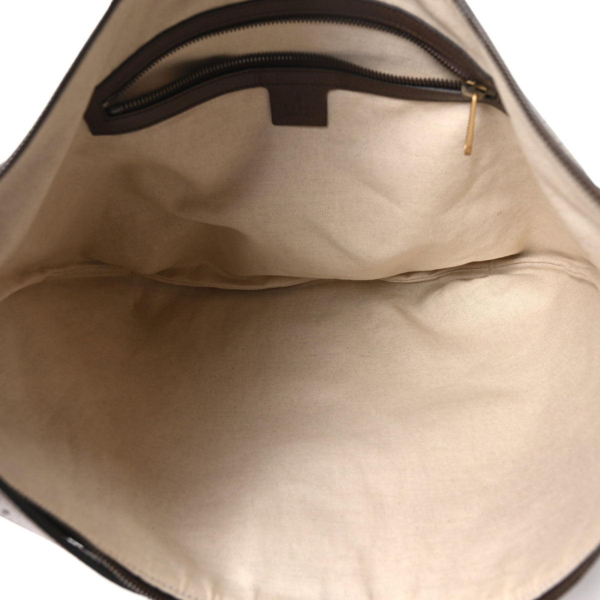 GG Supreme Monogram Web Ophidia Half Moon Hobo Brown