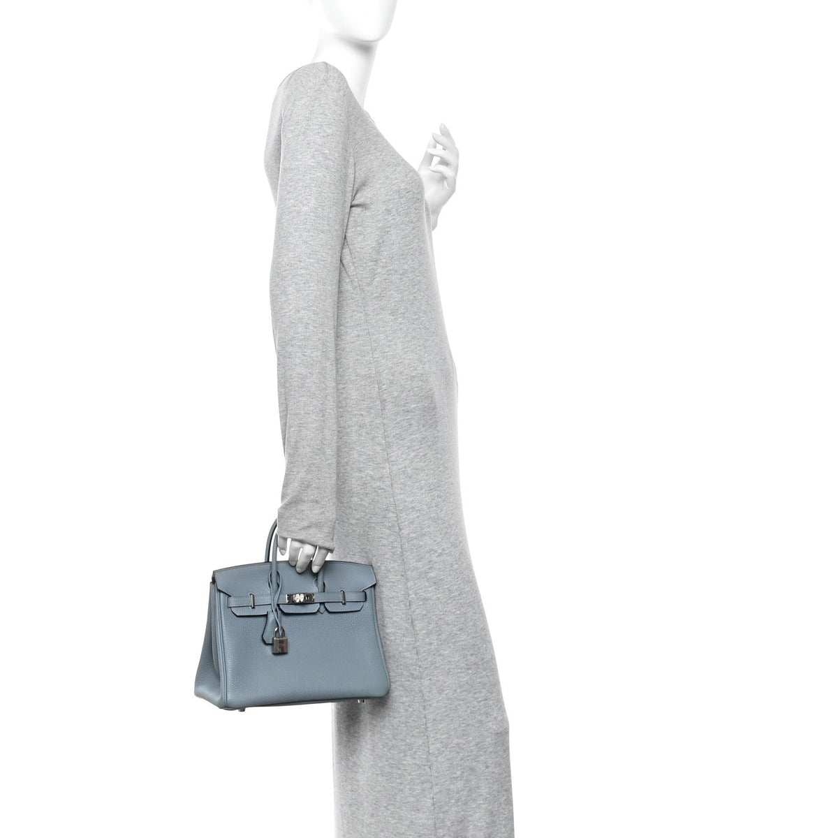 Togo Verso Birkin 25 Bleu Lin Chai