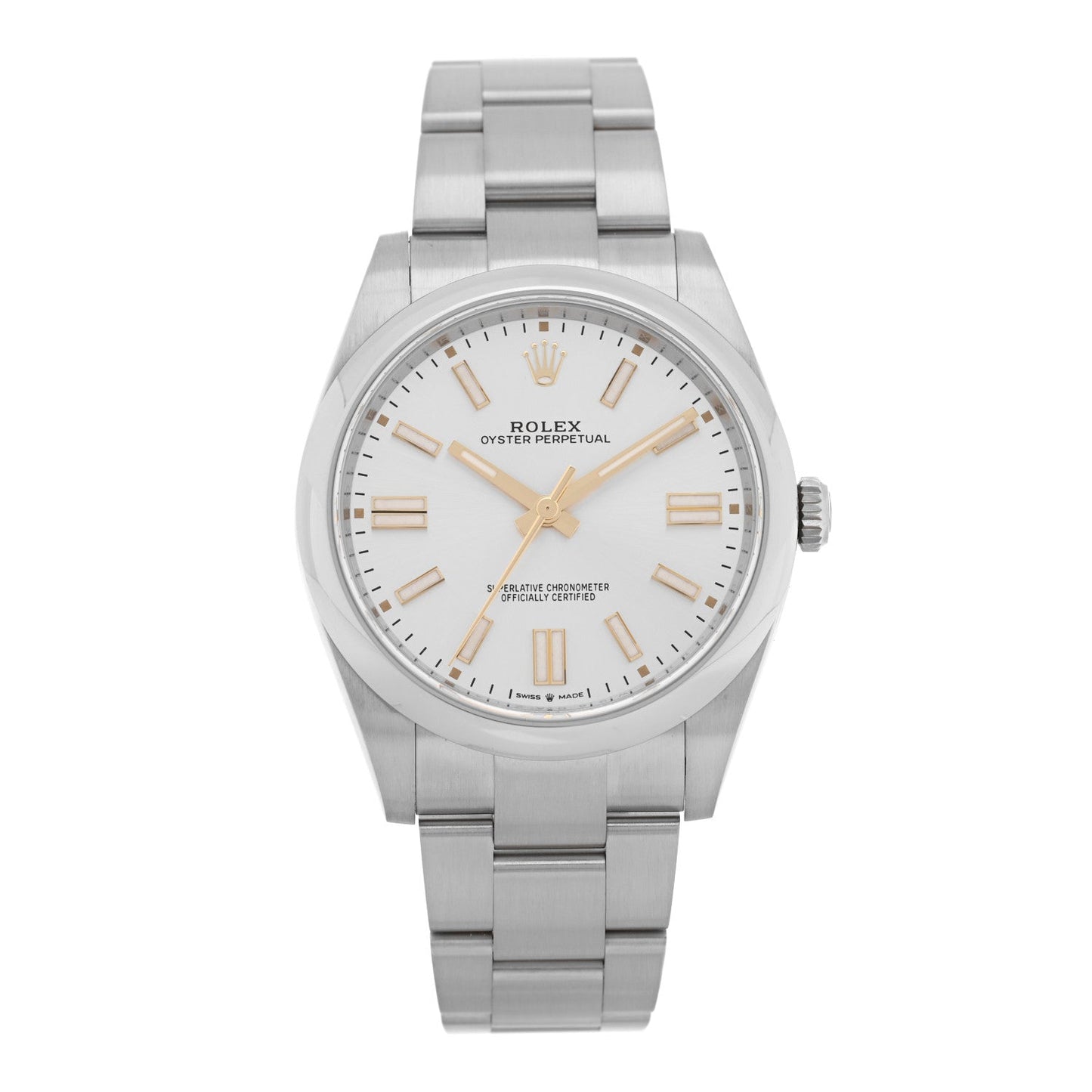 Stainless Steel 41mm Oyster Perpetual Watch Silver 124300