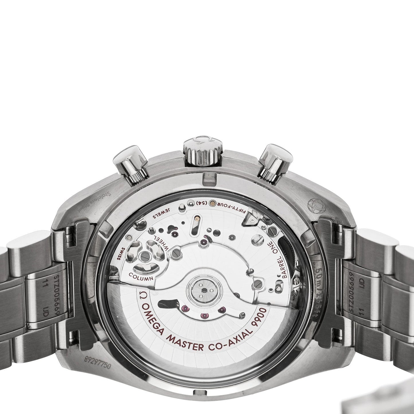 Stainless Steel 44mm Speedmaster Racing Co-Axial Master Chronometer Chronograph Automatic Watch White 329.30.44.51.04.001