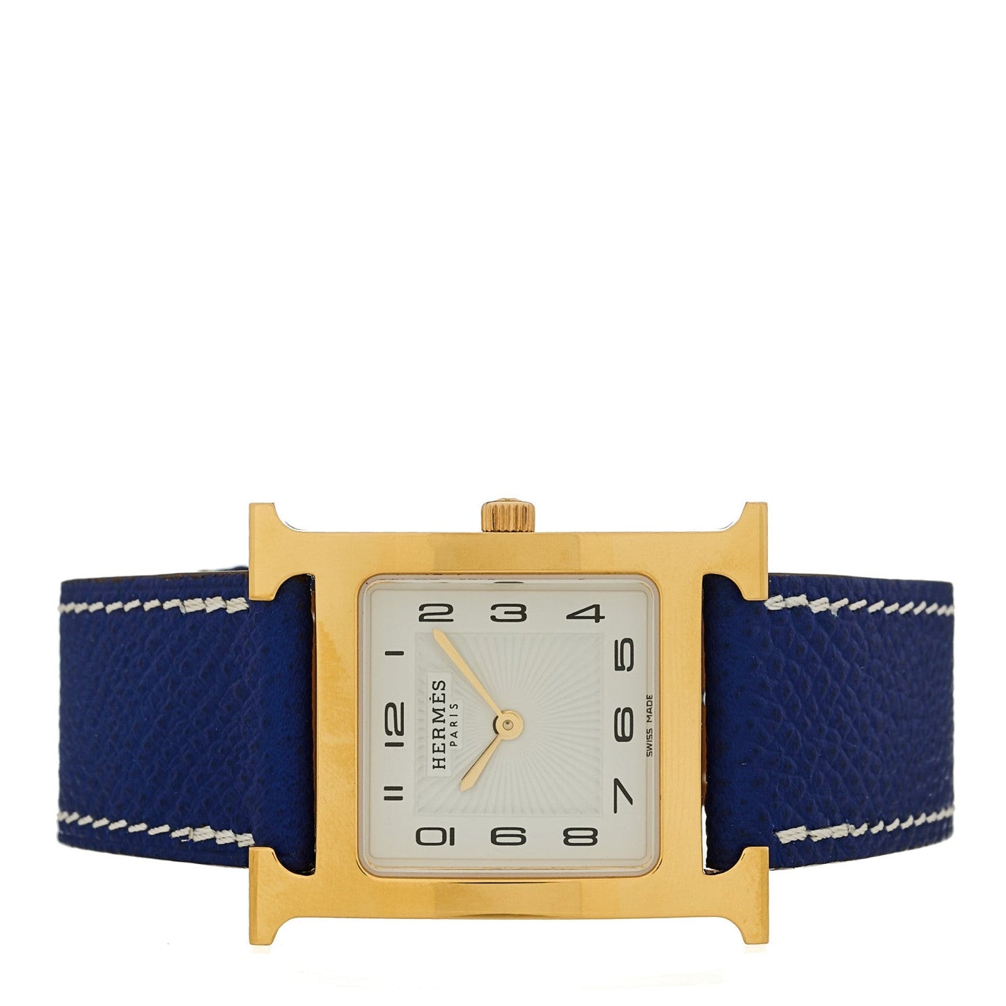 Stainless Steel Epsom 26mm Heure H Hour Quartz Watch Bleu Electrique