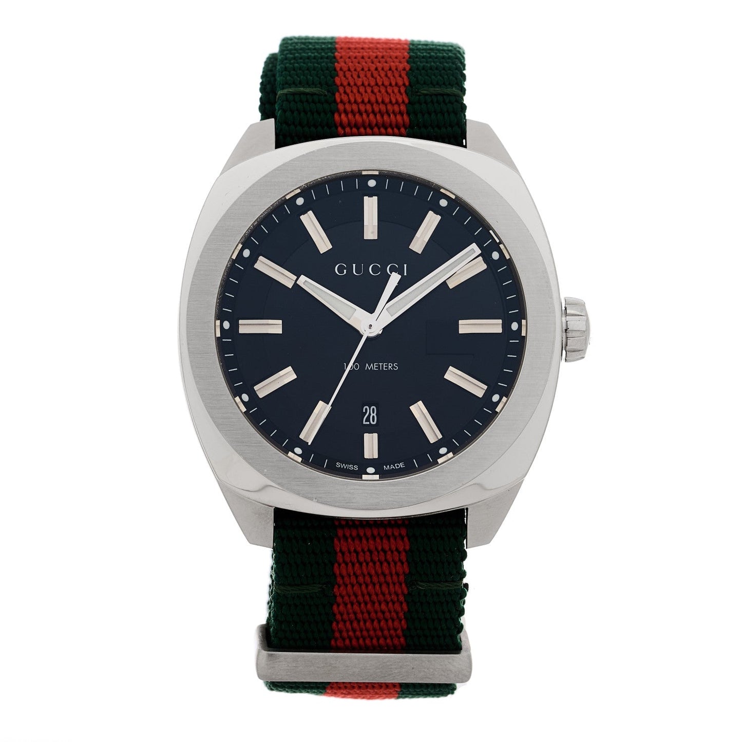 Stainless Steel Nylon 41mm GG2570 Quartz Watch Black