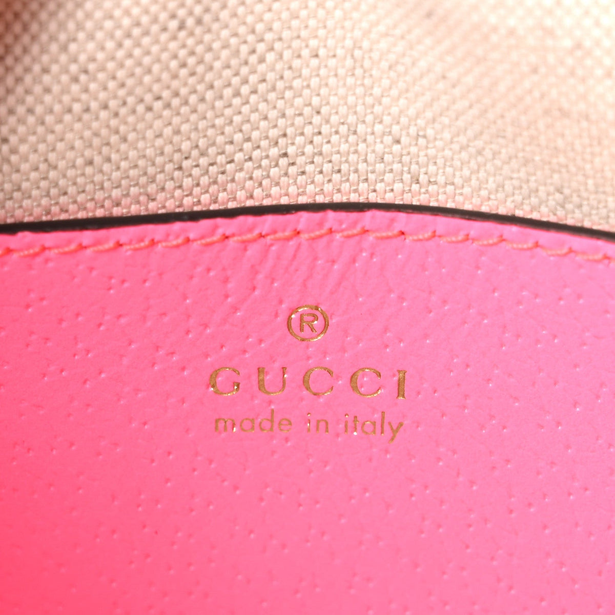 GG Supreme Monogram Textured Dollar Calfskin Web Ophidia Small Crossbody Bag Beige Ebony Fuchsia